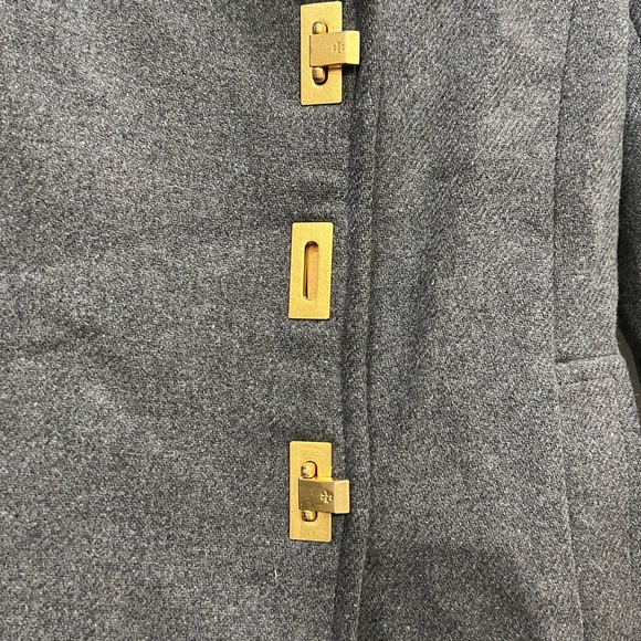 Tory Burch Gray Dark Cloud Wool Coat Size 6 US $898 - Picture 3 of 6